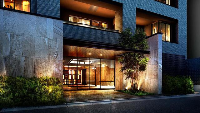 オーパスレジデンス銀座イーストのエントランス|落ち着いたエントランスです