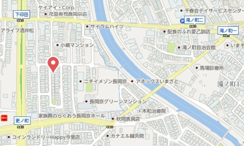 長岡京市今里更ノ町　新築戸建の地図