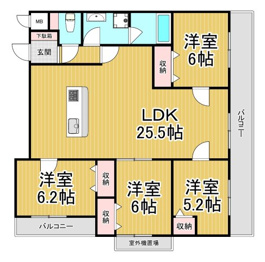 メッセージ苦楽園三番町の間取り