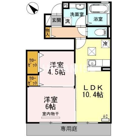 コンフォーティア三城の間取り