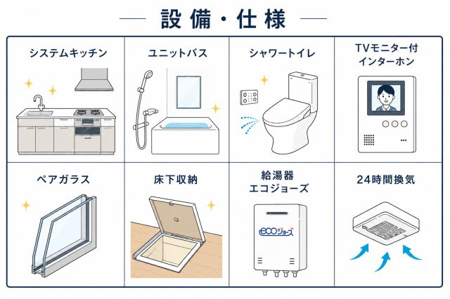 富里市七栄の設備