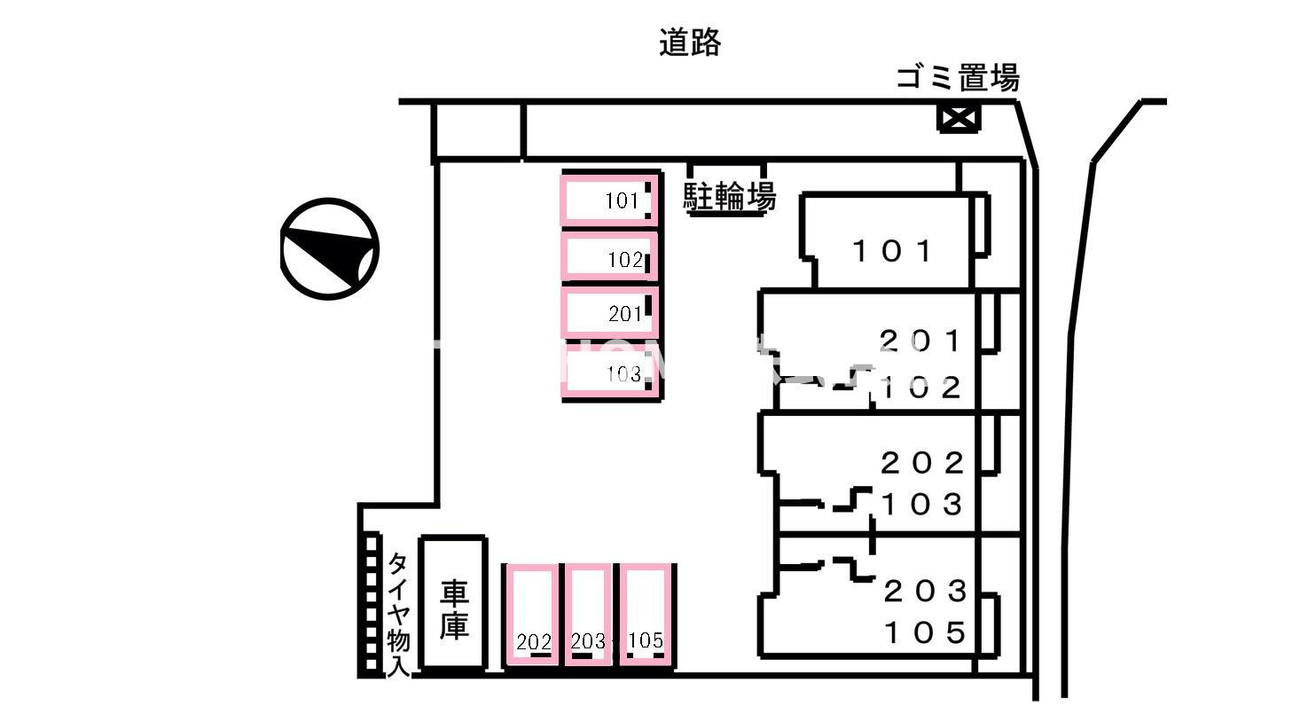 ブリッジサイドＮ７７の区画図