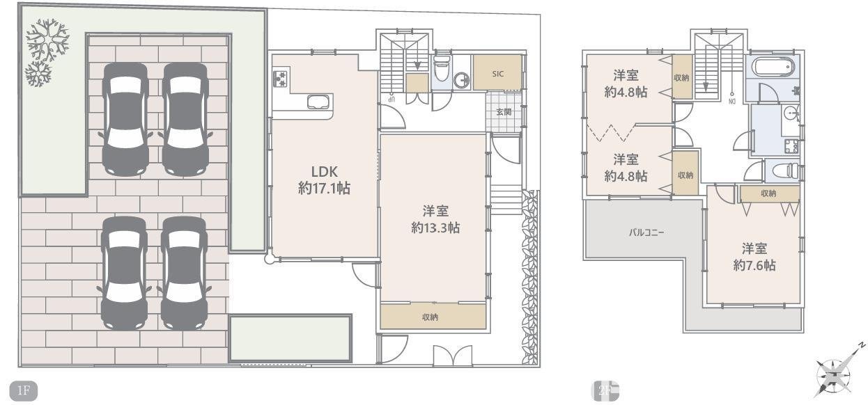 藤沢市鵠沼松が岡４丁目１２－１０戸建ての間取り