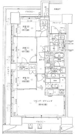 【間取り】 | 晴海フラッグパークビレッジE棟