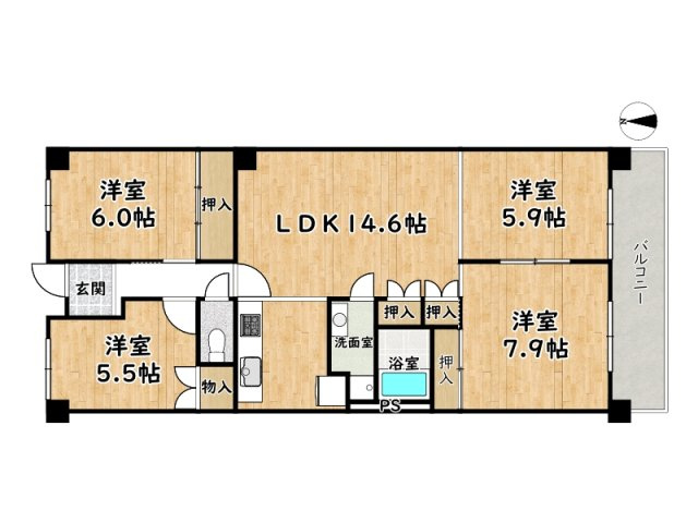 花の北ハイツC棟