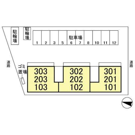 ステラ前ヶ崎の区画図