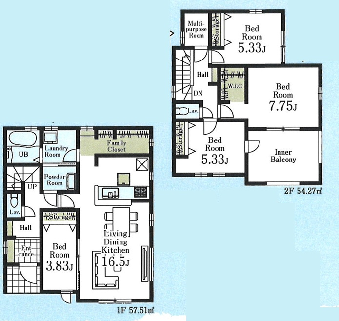 仲介手数料無料　Livele Garden.S 入間市下藤沢第8期　全２棟の間取り