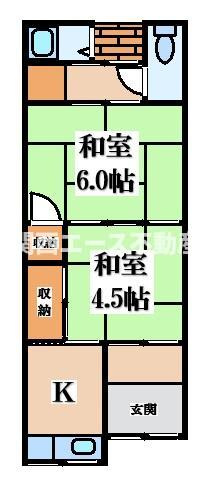 【間取り】 | 宮町３丁目貸家