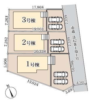四街道市物井の区画図