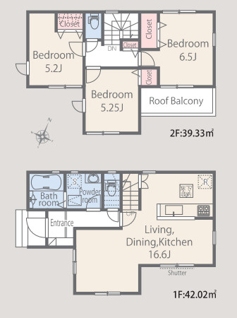 【間取り】 | 福岡市中央区笹丘2丁目1期　1号棟（全5棟）【仲介手数料無料・0円】 | 平日、土日祝日もお好きな日時にご見学可能です。お気軽にお問合せ下さい。