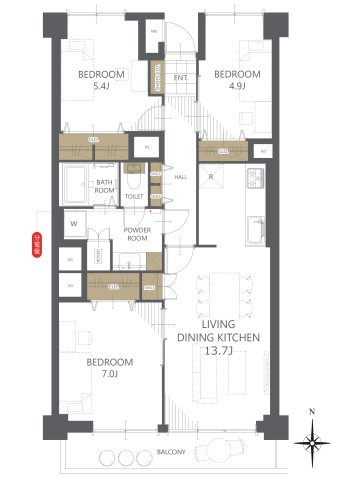【間取り】竹の塚ビューハイツ 