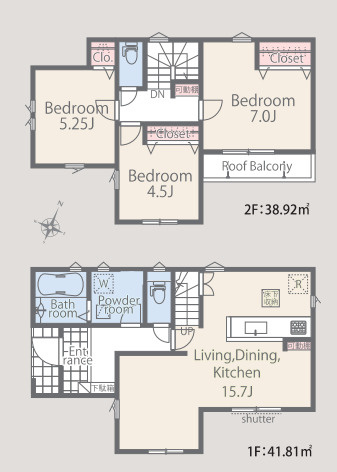 【間取り】 | 福岡市中央区笹丘2丁目1期　3号棟（全5棟）【仲介手数料無料・0円】 | 平日、土日祝日もお好きな日時にご見学可能です。お気軽にお問合せ下さい。
