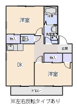 エンドルフィン　Ｂの間取り