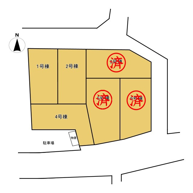 【商談中】向日市森本町前田の区画図|全６区画の分譲地♪残り3区画です◎