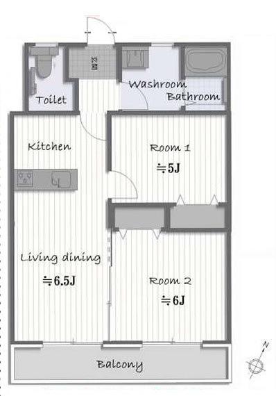 シャトウ鶴ヶ岡の間取り|南西向きで日当たり良好！