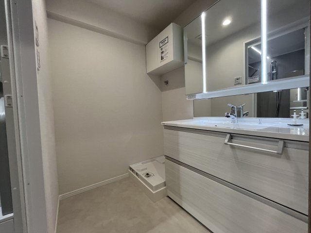 ビレッタ百道の独立洗面台|独立洗面台、朝の身支度には欠かせません