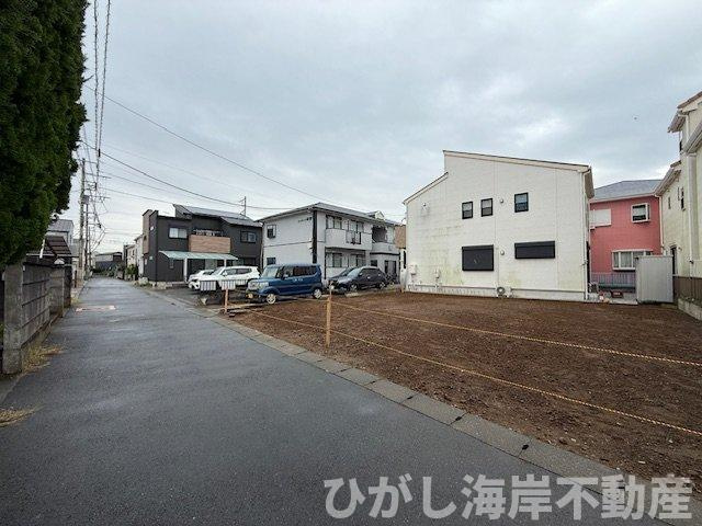 茅ヶ崎市松尾　売地　全２区画の前面道路含む現地写真|現地外観