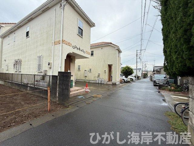 茅ヶ崎市松尾　売地　全２区画の前面道路含む現地写真|現地外観