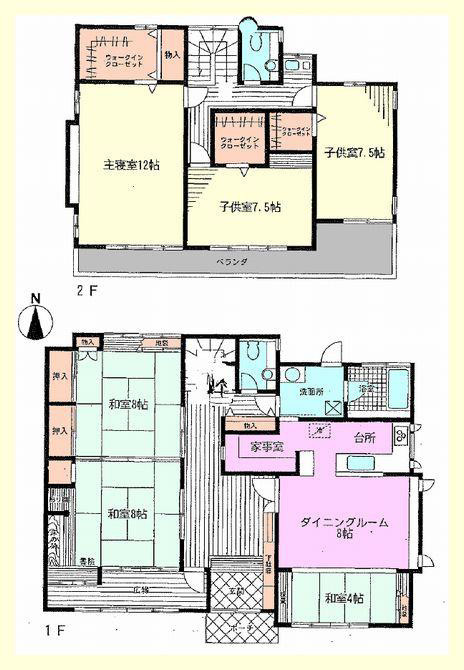 小田原市別堀　中古戸建の間取り