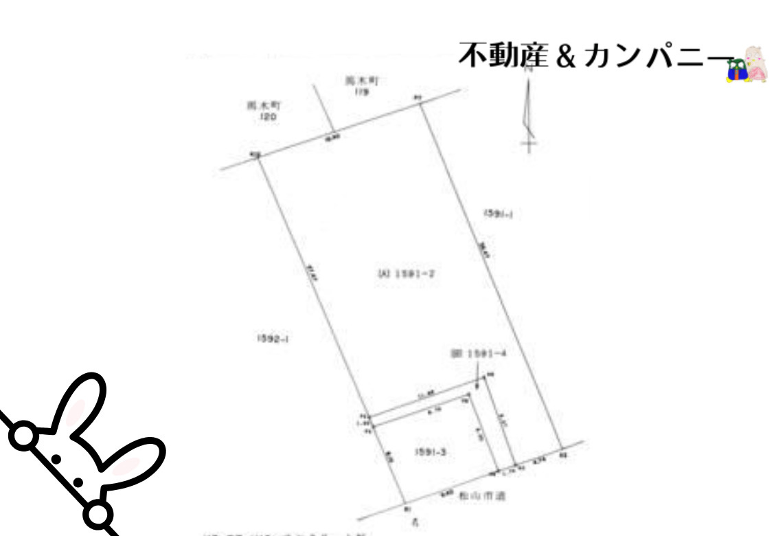 松山市安城寺町の売地の土地図