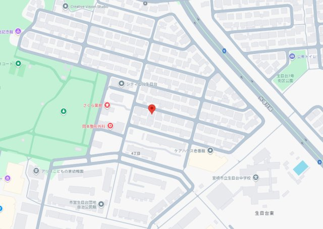 生目台東４丁目の地図