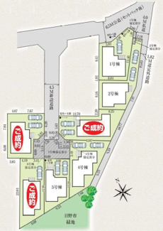 【区画図】 | 【仲介手数料無料！！】日野市新町２丁目　新築戸建て（全7棟）5号棟　4880万円