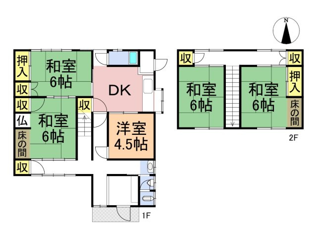 中古戸建　大垣市本今町　昭和46年築の間取り
