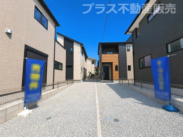 【外観】 | 糟屋郡宇美町宇美中央1丁目3期　2号棟（全6棟）【仲介手数料無料・0円】 | 現地写真。プラス不動産販売なら、現場の全ての棟をまとめてご見学頂けます。