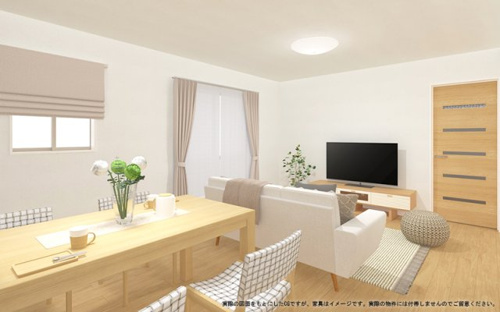 【完成予想図】 | 【LDKイメージパース】
※画像は設計図面を基に作成したイメージです。