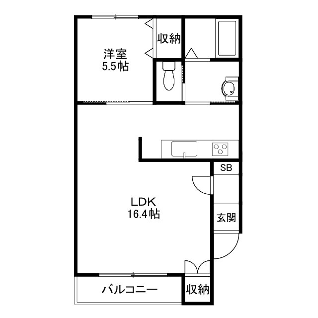 シャンテ旭町Aの間取り