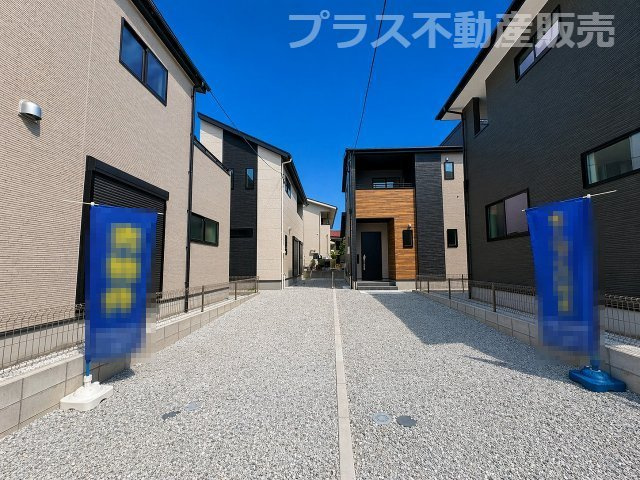 【外観】 | 糟屋郡宇美町宇美中央1丁目3期　号棟（全6棟）【仲介手数料無料・0円】 | 現地写真。プラス不動産販売なら、現場の全ての棟をまとめてご見学頂けます。