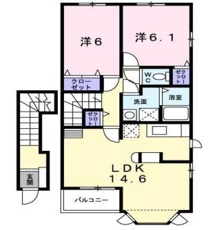 ノートルハウスⅠの間取り