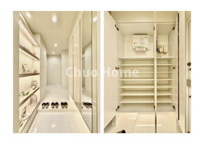 【玄関】 | シティタワーズ豊洲 ザ・ツインノースタワー | 【玄関】玄関には大型のシューズクローゼットを設置しておりますのでいつでもスッキリりとした空間を保てます。玄関周りを清潔に使うのはとても大事なことですよね。