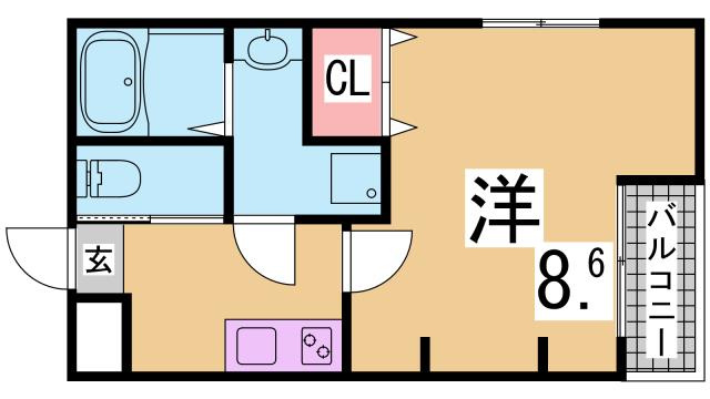 神戸市須磨区妙法寺字道正川のアパートの間取り