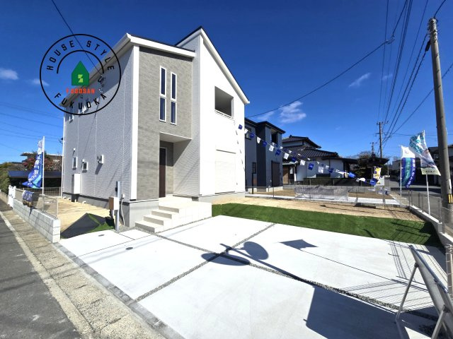 福津市西福間3丁目第1-2棟（1号棟）の外観|デザイン性のある外観です。