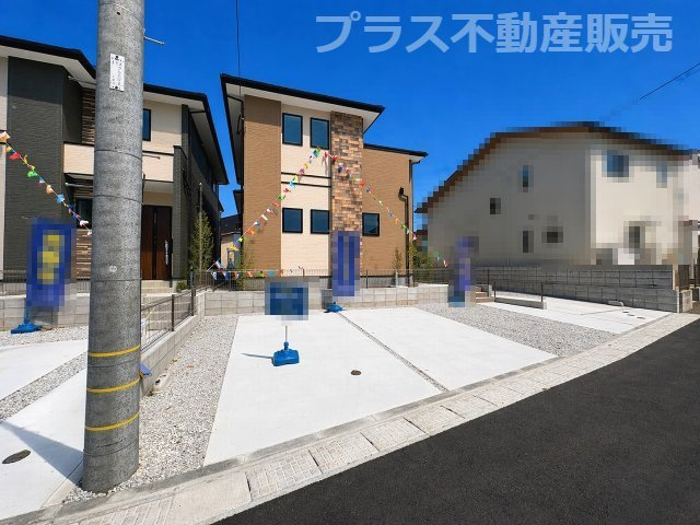 【外観】 | 糟屋郡宇美町宇美中央1丁目3期　5号棟（全6棟）【仲介手数料無料・0円】 | 現地写真。プラス不動産販売なら、現場の全ての棟をまとめてご見学頂けます。