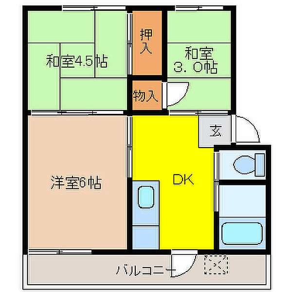 城東ハイツの間取り