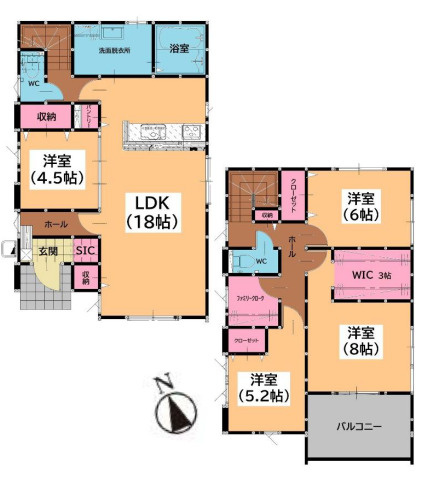 【間取り】 | 糟屋郡宇美町宇美中央1丁目3期　6号棟（全6棟）【仲介手数料無料・0円】 | 平日、土日祝日もお好きな日時にご見学可能です。お気軽にお問合せ下さい。