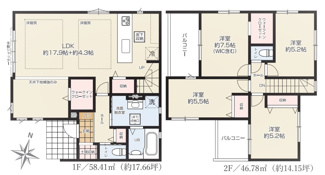 【間取り】 | 所沢市上安松10期　全1棟　1号棟 | 所沢市上安松　全1棟　1号棟