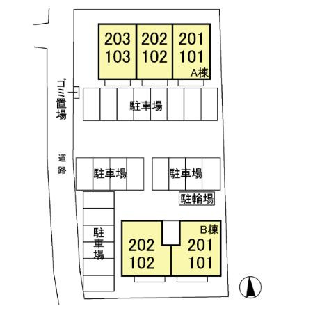 グランドメゾンBの区画図