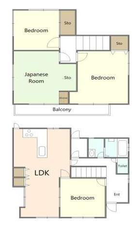 八王子市　川町　中古戸建ての間取り|～南東向き4LDK　陽当たり良好な間取りです～