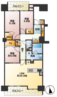 【間取り】 | グランヒルズ東府中フォルトナード