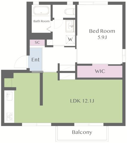 ルレーブ等々力の間取り