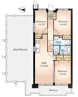 【間取り】 | サンヴェール久米川 | サンヴェール久米川