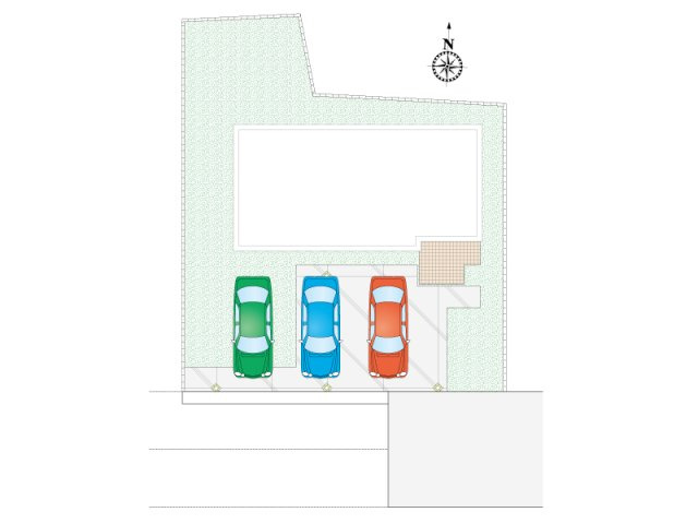 【国定町2丁目8区画　2号棟　配置図】