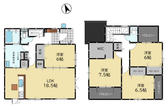 【間取り】 | 糟屋郡宇美町障子岳南2丁目2期　1号棟（全2棟）【仲介手数料無料・0円】 | 平日、土日祝日もお好きな日時にご見学可能です。お気軽にお問合せ下さい。