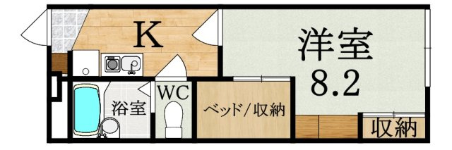 レオパレスリバートップの間取り|代表的な間取のため実際の間取とは異なる場合があります
