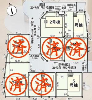 【区画図】 | 郡山市富久山町福原新築一戸建て8棟