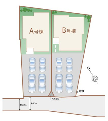 【区画図】 | 沖縄市南桃原（全2棟） | 区画図♪