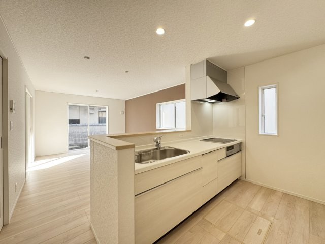 耐震+制震の家 高屋町：住宅性能取得物件 3号棟の玄関|大容量のシューズボックス